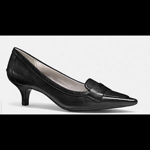 Coach Black Weslie Leather Pump Size US 8M
